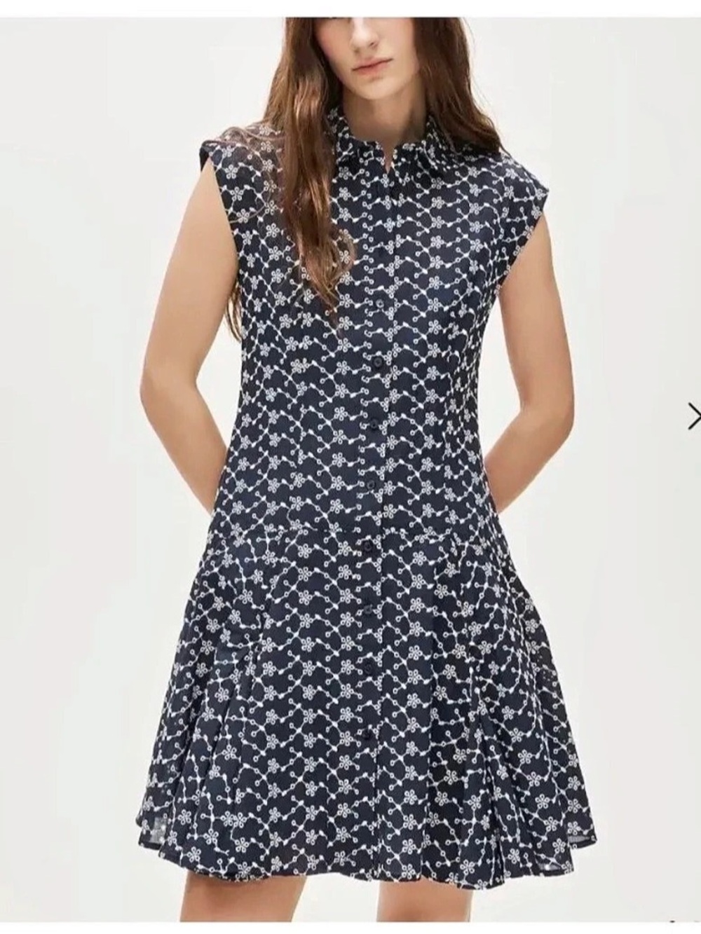 J.Crew Floral Mini Eyelet Shirt Dress NWT